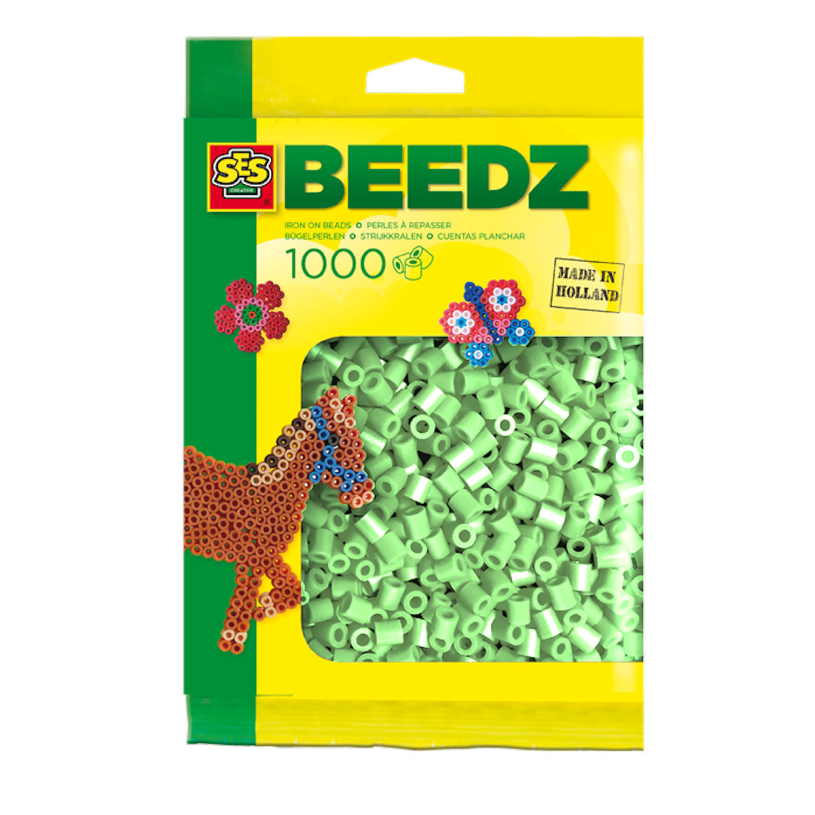 Cuentas termoadhesivas Ses - verde menta, 1000ud.