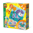 Ses creative ses - cortar formas de plastilina - 3 colores de plastilina (3x40g) - con tijeras infantiles seguras y tarjetas de plastilina reutilizables - sin gluten