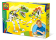 Ses creative ses - set de construcción de metal dino - con piezas de espuma de 3 colores - incluidos pernos, tuercas, llave y destornillador - manualidades para niños - juguetes de dinosaurios