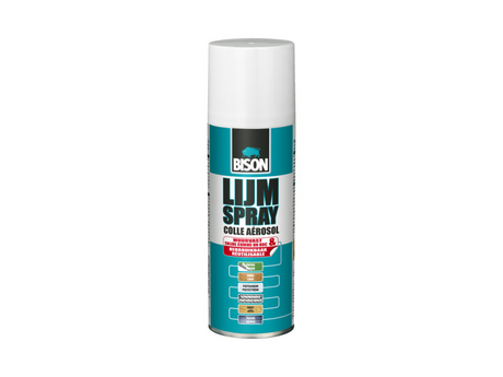 Bison spray adhesivo universal bote de 200 ml - práctico spray adhesivo para pegar de forma permanente o temporal papel, cartón, fotografías, carteles, collages, láminas metálicas, materiales aislantes y decorativos, fieltro, textiles, etc.