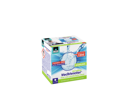 Bison Moist absorber® pastilla de recambio 2x 100 g, deshumidificador de aire, adecuado para el ambiente de Moist absorber®, combatir la alta humedad, no requiere batería, también apto para caravanas y autocaravanas