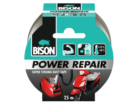 Cinta de reparación Bison power gris 25m x 4,8cm