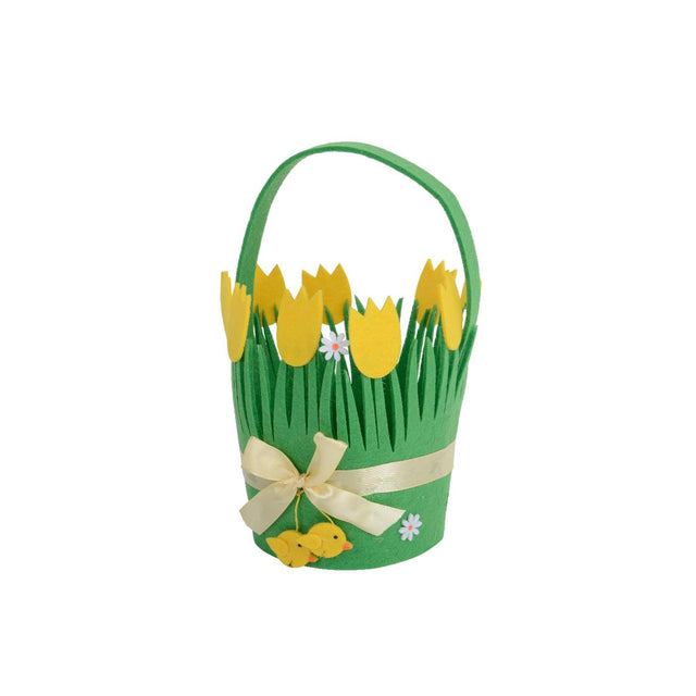 Cesta de fieltro Decoris Pascua ø12xh19cm