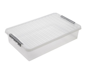 Sunware q-line cajón de cama 60 litros transparente 80x50x18 cm sin ruedas