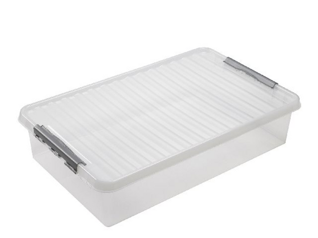 Sunware q-line cajón de cama 60 litros transparente 80x50x18 cm sin ruedas