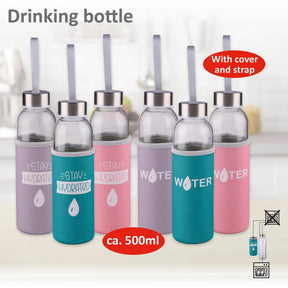 Alpina biberón cristal 500ml + tapa lisa