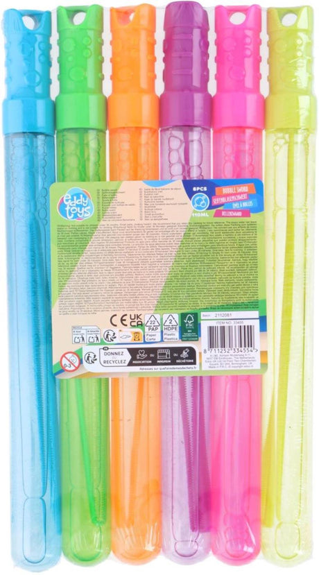 Eddy juguetes espada burbuja juego de 6 piezas 118ml 32cm