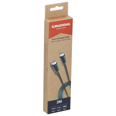 Cable de sincronización y carga Grundig USB-C a USB-C 2 metros