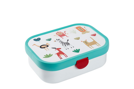 Fiambrera Mepal Campus - 750 ml - Fiambrera con compartimentos para niños - Apto para 4 sándwiches - Amigos de los animales