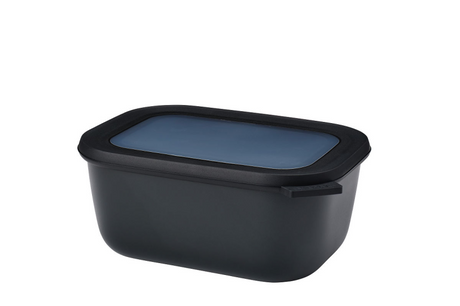 Mepal multi bowl cirqula rectangular 1500ml - negro nórdico 21.2x16.2x8.9cm