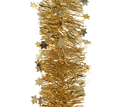 Guirnalda Decoris lametta estrella 270cm oro