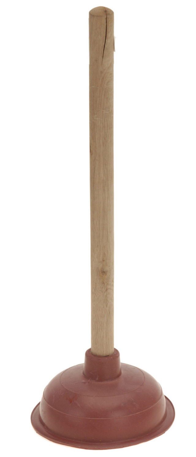 Desatascador de fregadero ultra clean 40x13,5cm con mango de madera