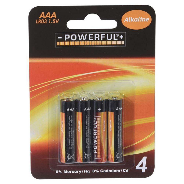 Batterijen powerful alkaline aaa bls4