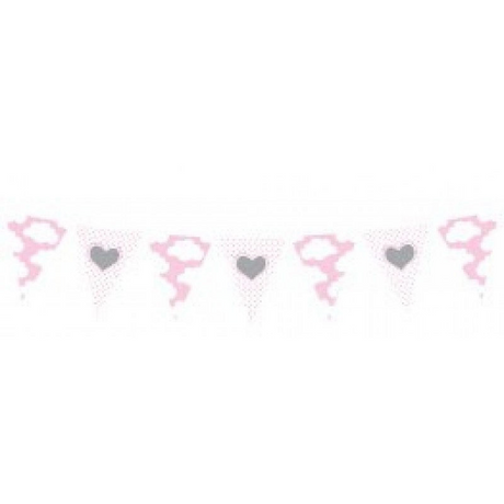 Haza línea bandera barbablanca bebe niña, 10mtr.