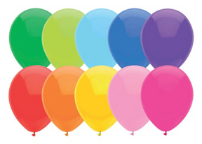 Globos Haza Barbablanca de colores, 100 uds.