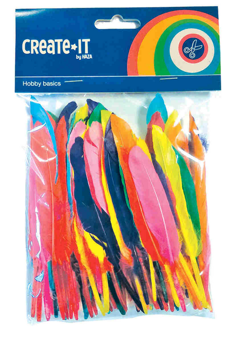Plumas de color Haza Barbablanca, 100ud.