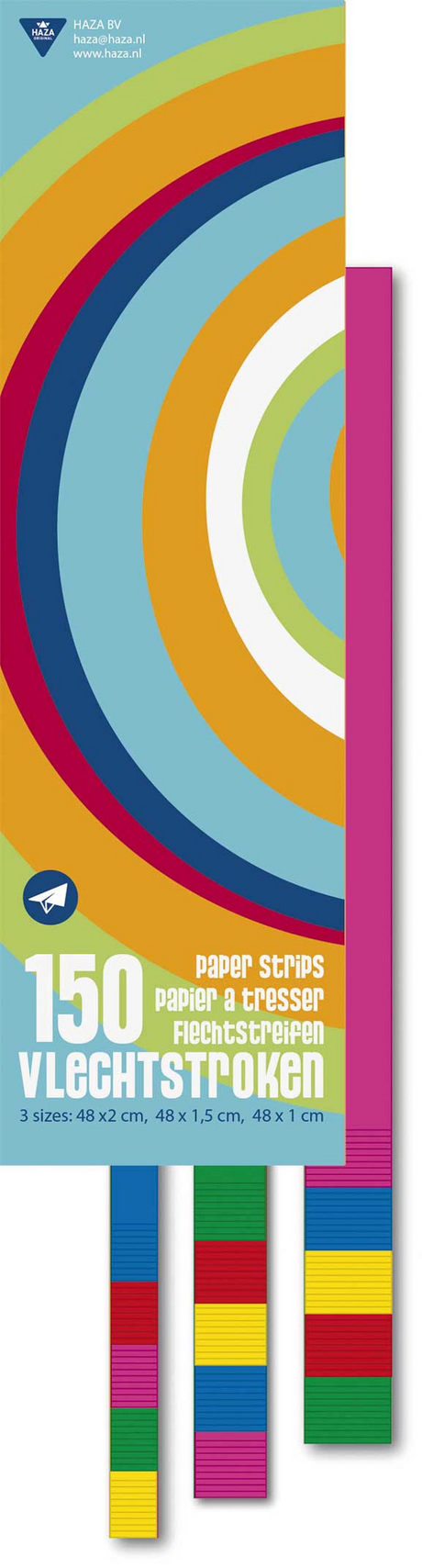 Haza Haza Tiras de Trenza de Papel 48 cm 150 Piezas