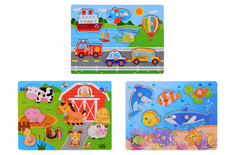 Johntoy john juguete rompecabezas de botones 30x22cm