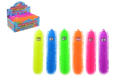 Johntoy juguete antiestrés gusano esponjoso 50cm multicolor.