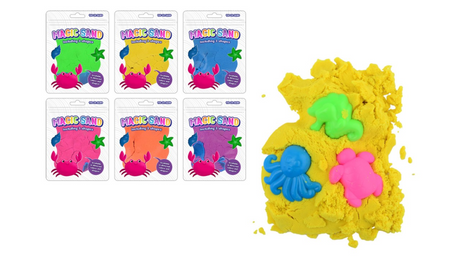 Bolsa Johntoy de arena mágica de colores con 3 formas, 150gr.