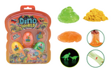 Johntoy dino world 3 huevos de limo con dinosaurio que brilla en la oscuridad