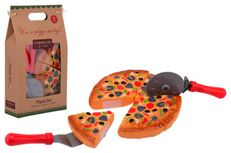 Johntoy hogar y cocina pizza mágica - comida y bebida de juguete - multicolor - plástico - lunares con velcro