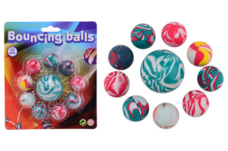 Johntoy pelotas saltarinas Summer Fun, 10 uds.