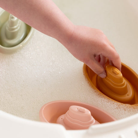 Little Dutch Bath Toys barcos de baño apilables rosa