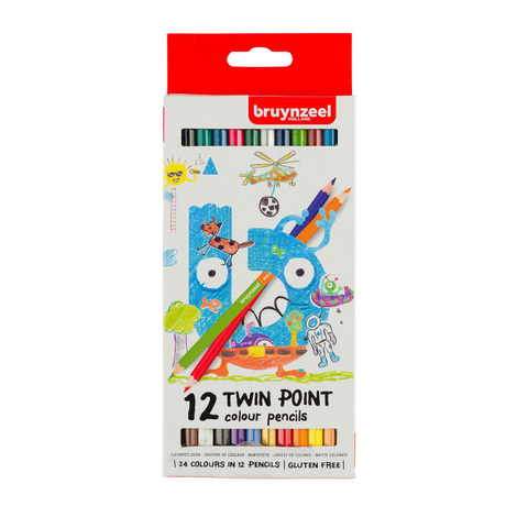 Lápices de colores de doble punta para niños Bruynzeel, 12 uds.