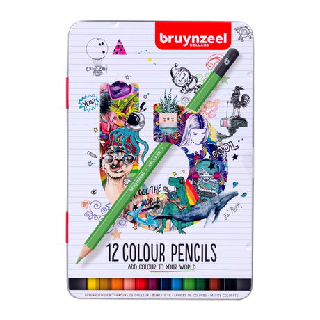 Lata de lápices de colores Bruynzeel | 12 colores