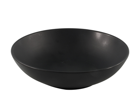 Sin cartel de marca profundo 20,5 cm negro mate | 6 piezas