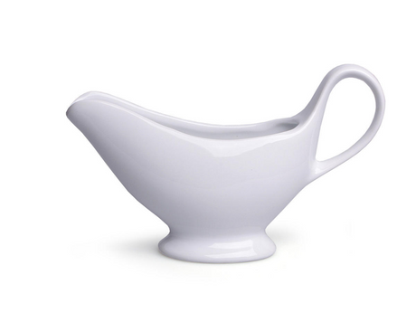 Salsera 21 x 7 x 11,5 cm porcelana blanca 330 gr | 3 piezas