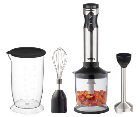 Tomado set batidora de mano acero inoxidable negro 1000w