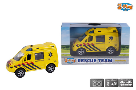 Ambulancia extraíble de fundición a presión para 2 juegos, luz y sonido de NL