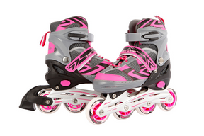 Patines en línea Street Rider rosa gris, talla 37-40