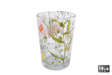 Theelichthouder flowers glas 6x6x9cm