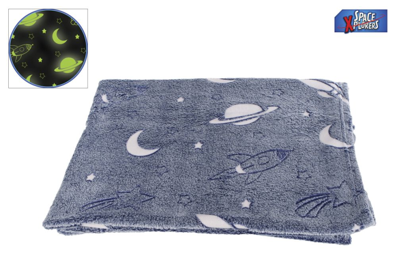 La alfombra Space Explorers brilla en la oscuridad