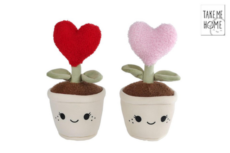 Peluche planta Take me home de peluche - corazón, 27cm