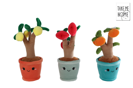 Llévame a casa, árbol frutal de peluche, planta de peluche, juguetes coloridos de 28 cm.