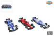 Coche de carreras de fórmula para 2 juegos 12,5 cm, 3 uds.