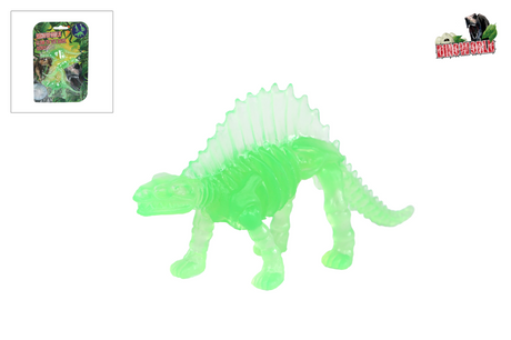 Dinoworld Dinosaurio 3d que brilla en la oscuridad - 3 piezas.
