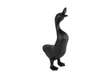 Sculptuur goose zwart gietijzer 14,5x7,5x25cm