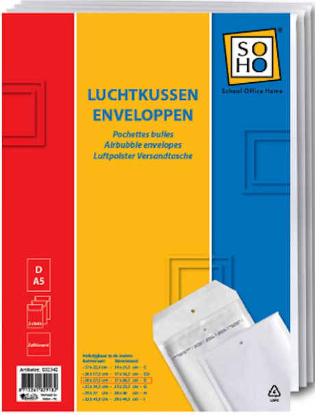 Soho envelop luchtkussen d14 a5 3 stuks