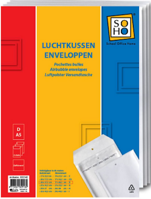Soho envelop luchtkussen d14 a5 3 stuks