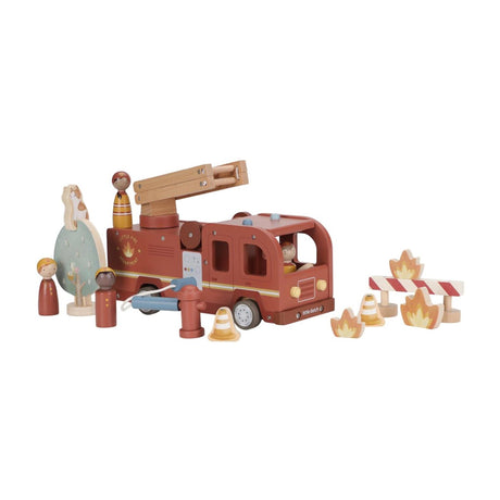 Pequeño camión de bomberos holandés con pegdolls