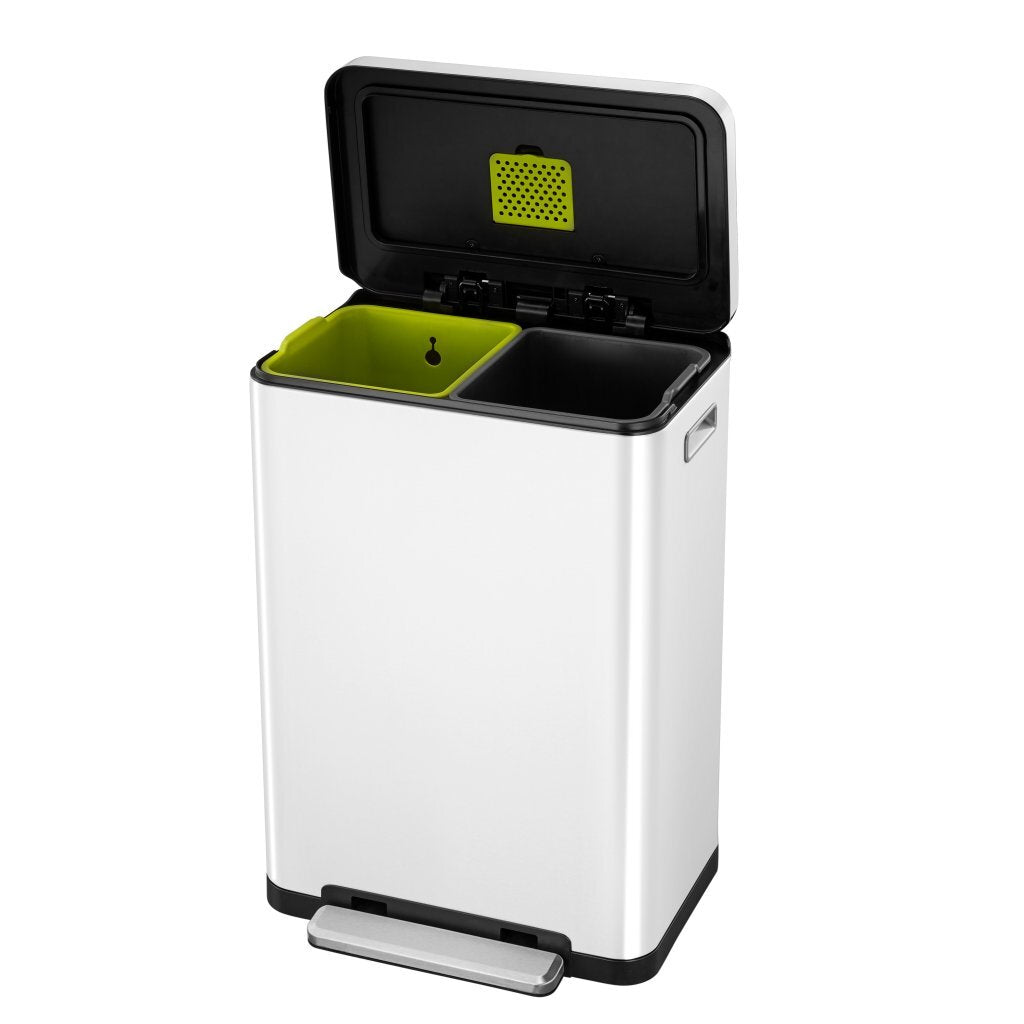 EKO Papelera con Pedal EKO X-Cube 2x20L Blanco