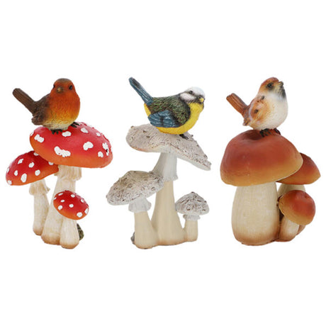 Seta de diseño Esschert con culo de pájaro. Poliresina de 9,7x7,3x14,5cm.