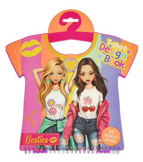 Libro diseño camiseta Besties 20 hojas + pegatinas