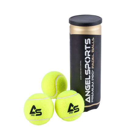 Pelotas de pádel deportivas Engelhart Angel - fieltro punzonado 45% lana - aprobadas por la IPF - juego de 3 - duraderas de alta calidad -