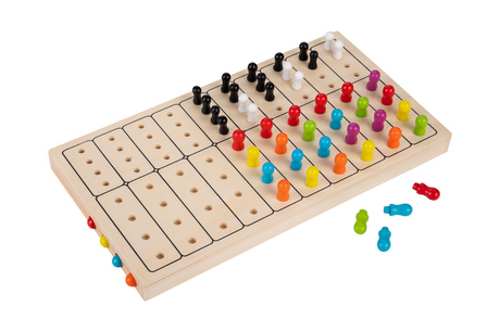 Juego de lógica de madera Longfield – adivinación de códigos – 2 jugadores – juego de pensamiento estratégico – variante mastermind en madera – corazón de ángel